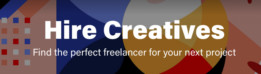 Behance website for freelance graphic designers