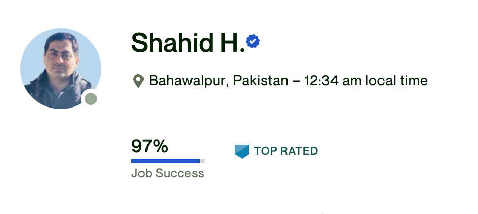 Shahid H on Upwork