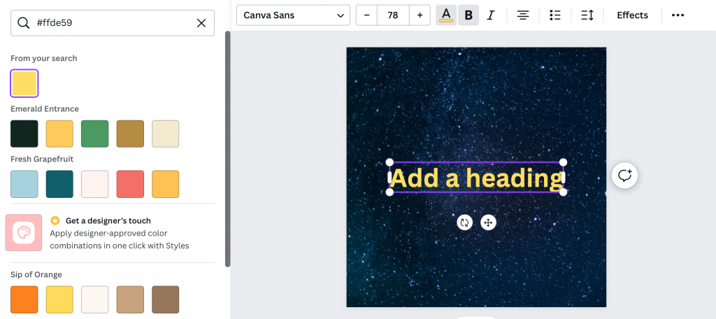 Step 3. Creating the Star Wars font in Canva