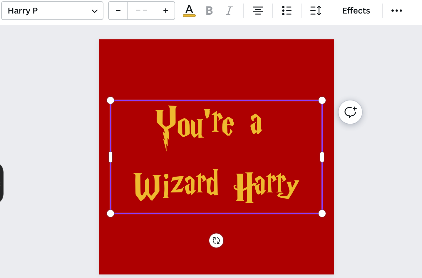 How to make the Harry Potter font on Canva