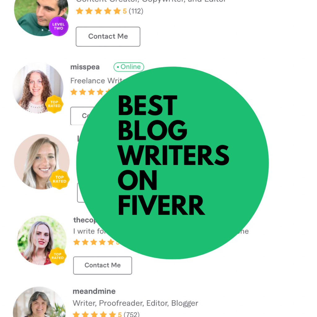Best blog writers on Fiverr in the US