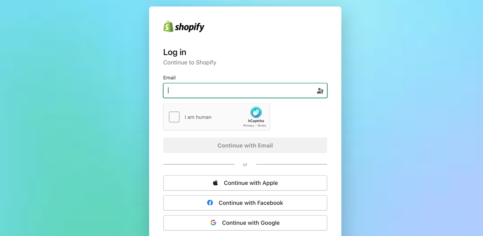 how to login to shopify